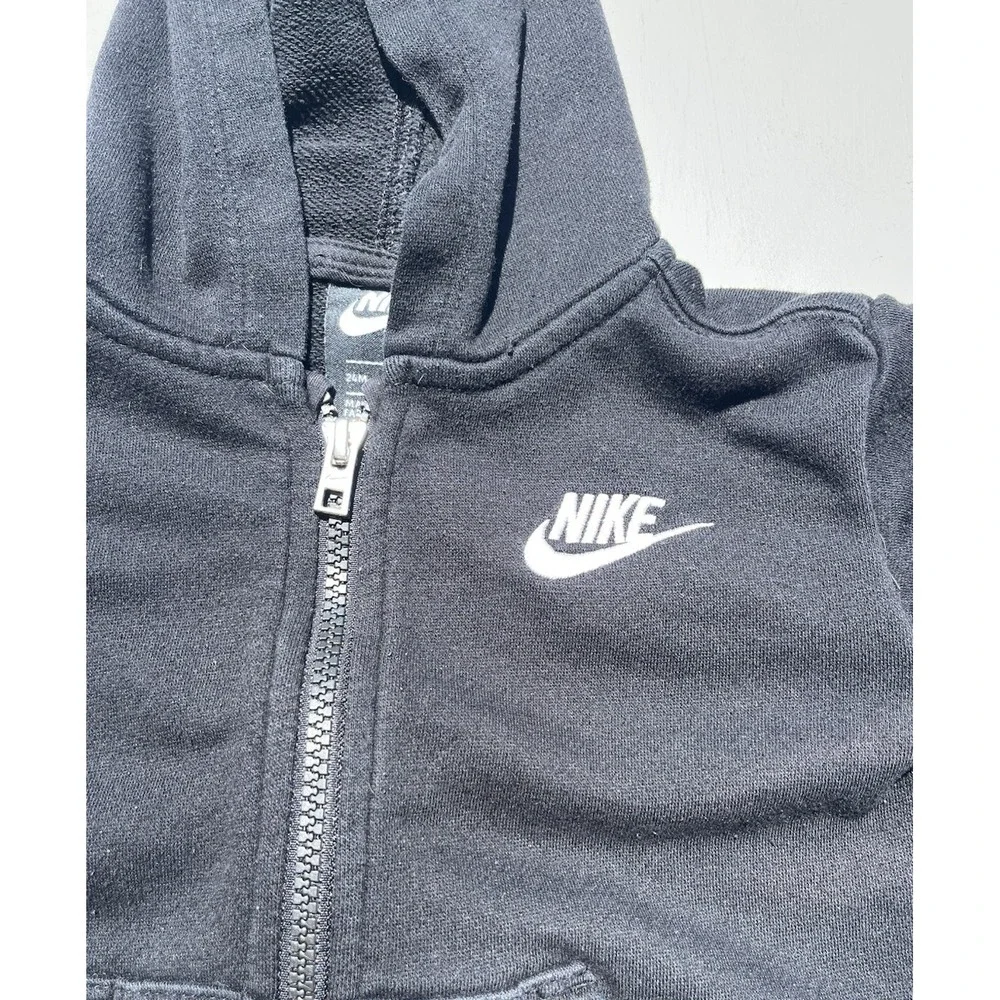 Baby Nike Hoodie Black Swish Logo 24 Months Street Check Casual Street Sports